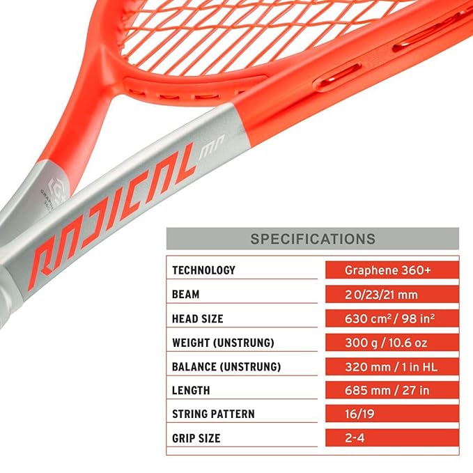 HEAD Graphen 360+ Radikal MP 16x19 string patrn