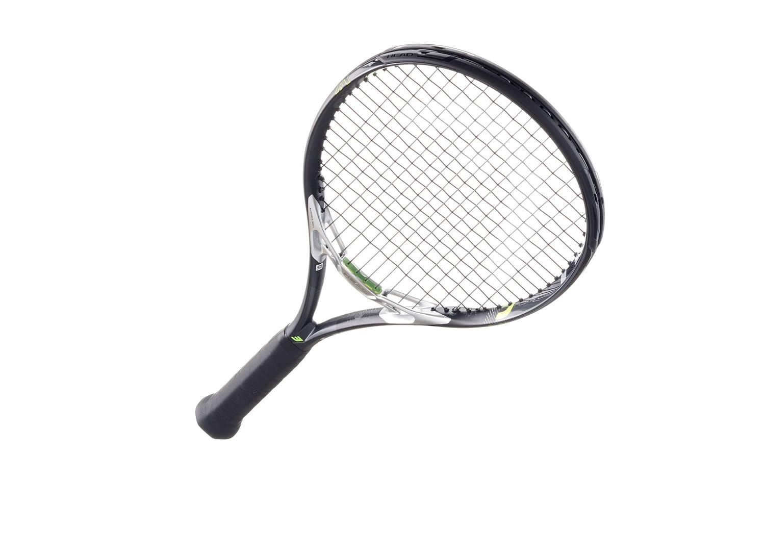 Alt Text: "Detail shot of the Head MXG 3 16x18 string pattern, highlighting its spin potential and large sweet spot. Find this racquet at ProBadminton.in."


