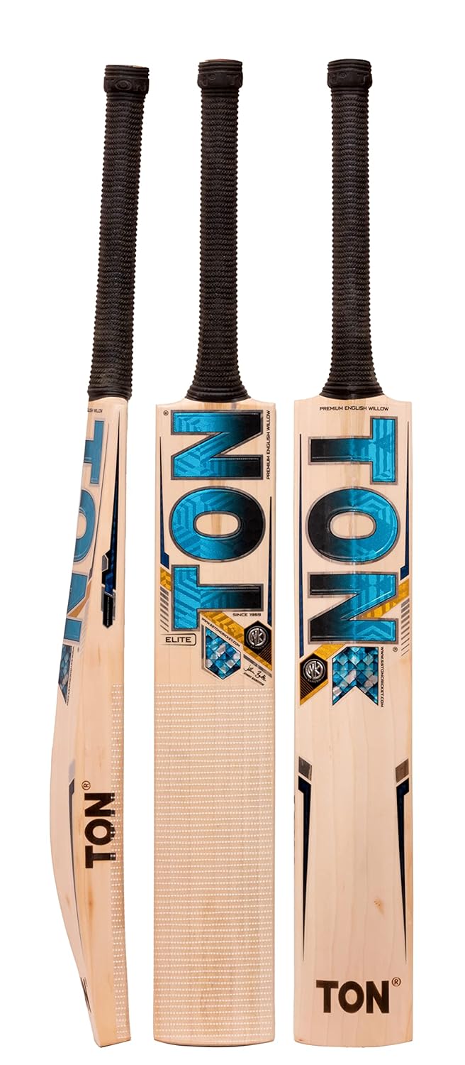 SS Ton Elite English Willow Cricket Bat – Short Handle (SH) | Grade 5 Air-Dried Willow for Professional Players