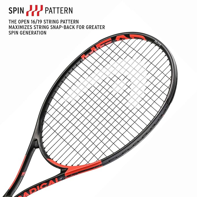The Head Ti.Radical Elite Tennis Racket resting next to a pile of tennis balls, symbolizing its readiness for action. Shop the full range at ProBadminton.in."