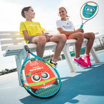 Side view of Novak 19 beam: "Side profile of the Head Novak 19 Junior Tennis Racquet's aluminium beam, showing its lightweight construction."
