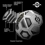 Nivia Black White Rubberized Football – Nivea Blak White Foot Ball probadminton.in