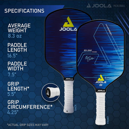Paddle edge view of the 16mm core of Joola Ben Johns Hyperion CAS paddle - probadminton.in