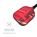 Side view of Tanso Raijin paddle thickness: "Side profile of the Tanso Raijin Pickleball Bat, showing its 16mm thickness.