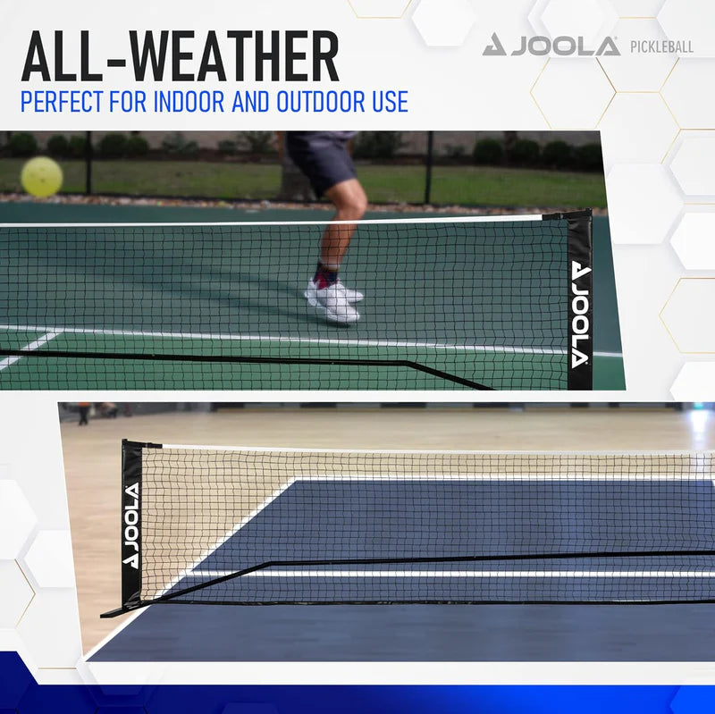 Close up of durable nylon and knotless PPVC neting on Joola Elementl Pickleball Net - probadminton.in