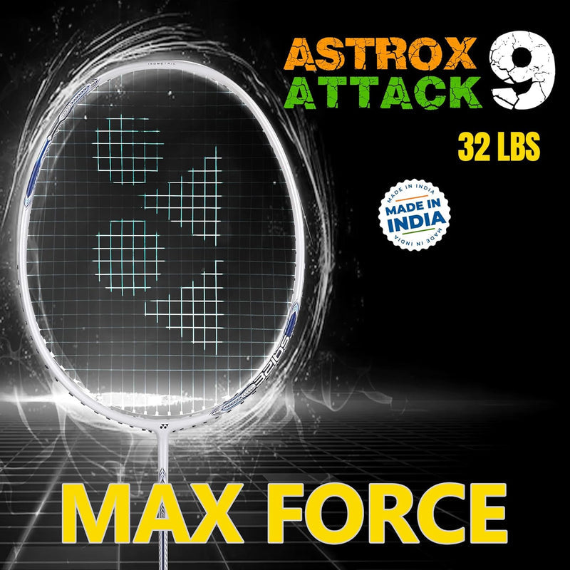 Yonex Astrox Attack 9 Badminton Racket | Pearl White