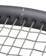 ProBadminton.in website screenshot featuring the Wilson RF 01 Future tennis rackt, emphasizing its unstrung design and top-quality features.