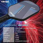 Close-up of Tanso Zard grip: "Detailed shot of the premium soft grip on the Tanso Zard Pickle Bat, emphasizing comfort.