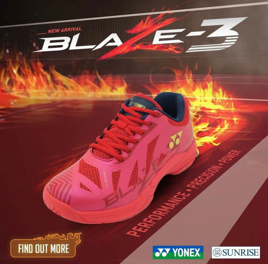 Yonex Blaze 3 Badminton Shoes (Red)