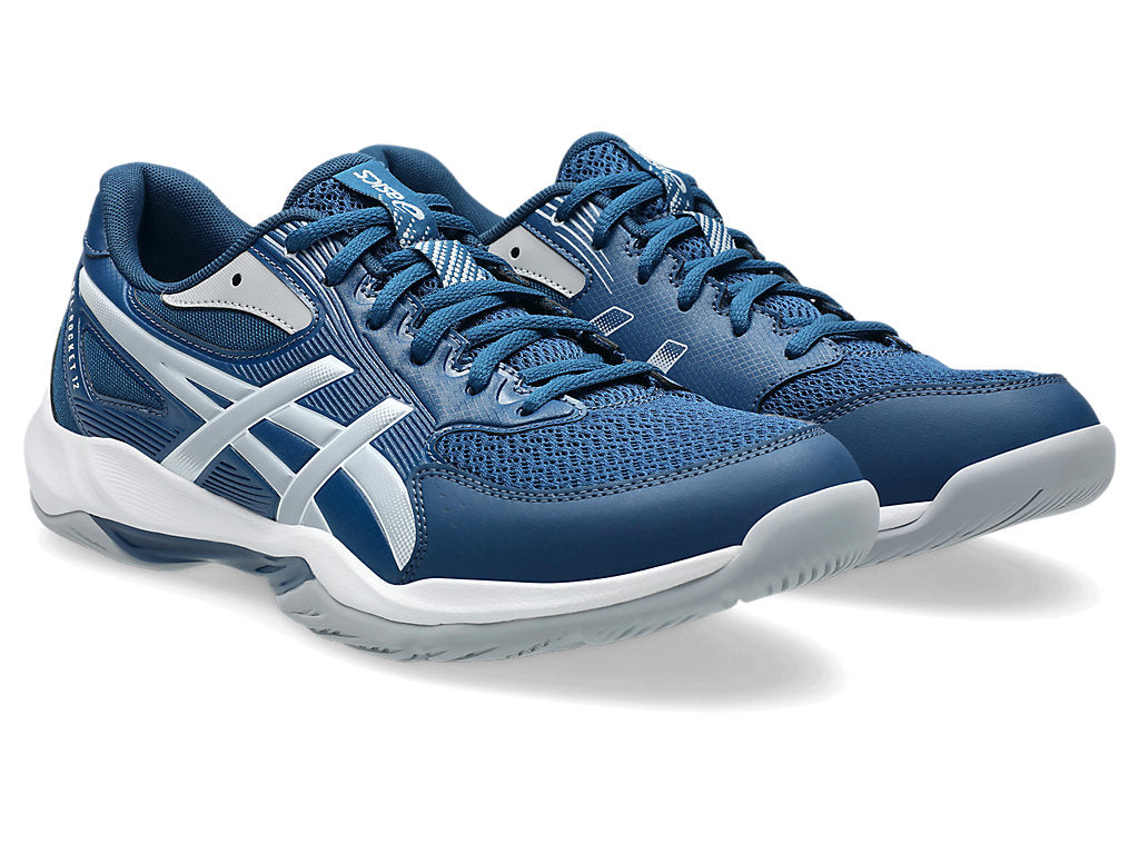 asics gell rocket 12 badminton shoe piedmont grey probadminton.in