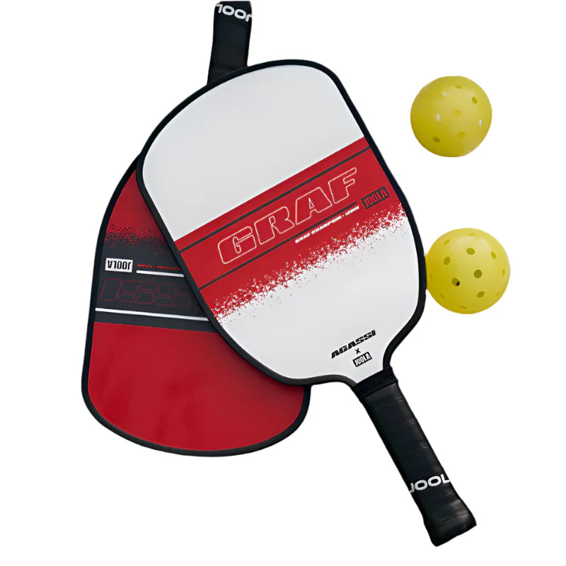 Joola Agasi/Graf Champion Picklebal Paddle Set with all items arranged - probadminton.in