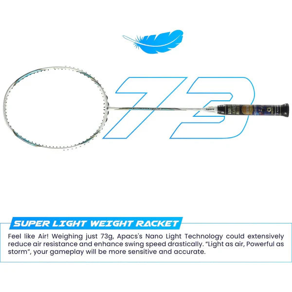 Apacs Counter Attack badmiton raket – light weight 35 lbs tension graphite racket