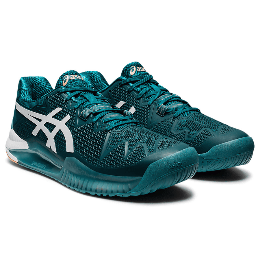 Asics GEL-RESOLUTION 8 Tennis Shoes (Velvet Pine / White)