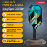 Single Airavat Bang Pickleball Paddle - Lightweight Polymer Core for Control & Spin | ProBadminton.in
