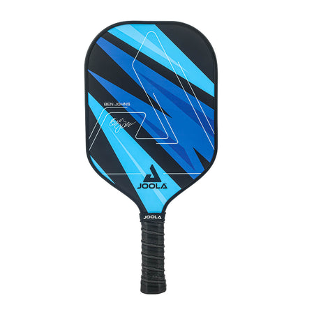 Close-up of "Blue Lightning" design on Joola Ben Jonhs Bluw Lightning paddle - probadminton.in