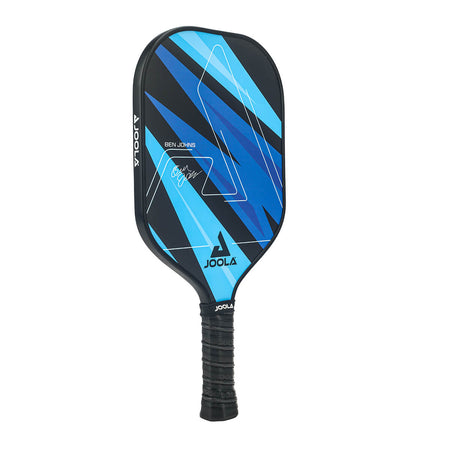 Two Joola Ben Jons Blue Lighning paddles and four balls in carry bag - probadminton.in