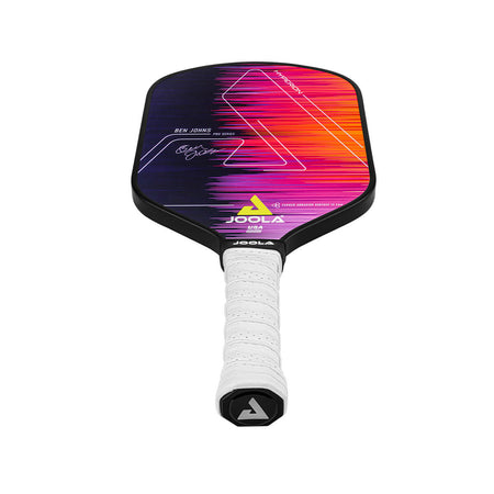 Full view of Joola Ben Jonhs Hiperion CAS 13.5mm Pickleball Paddle on pickleball court - probadminton.in

