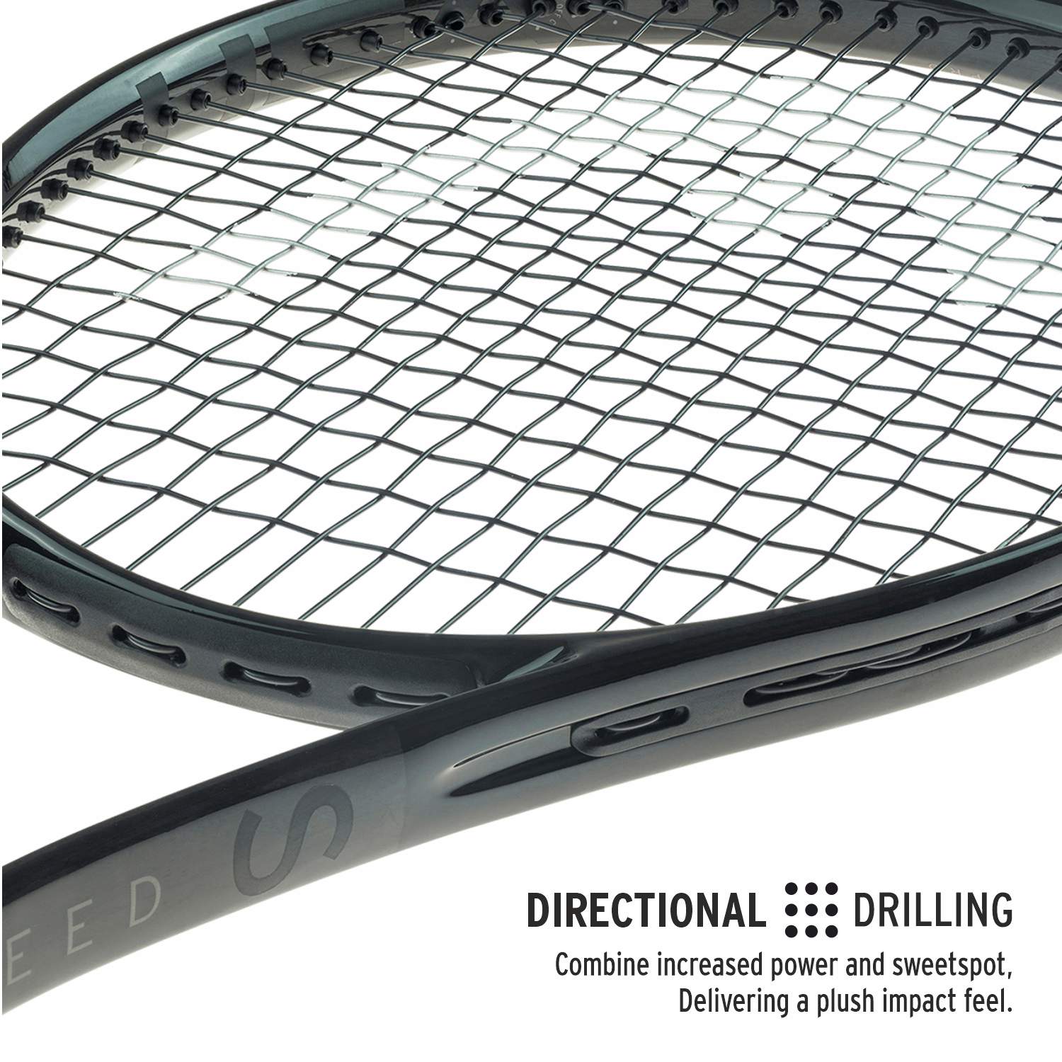 Image of a tennis player executing a precise volley with the HEAD Speed MP Legend 2024 racquet, demonstrating its control for a critical "misspell match." Explore more at ProBadminton.in