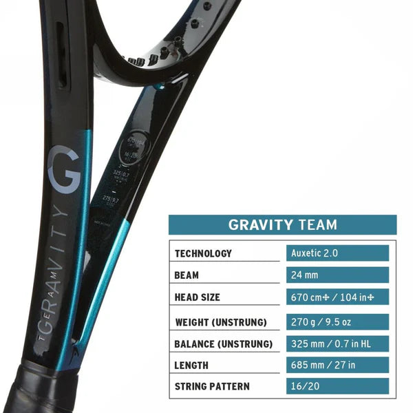 Alexander Zverev using the HEAD Gravity Team 2025 racquet.

