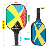 Airavat Prix Pickleball Set - 2 Paddles, 2 Balls, Carry Bag in Assorted Colour | ProBadminton.in