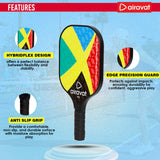 Airavat Prix Pickleball Paddle | Fiberglass Surface & Polymer Core | Multi/Teal Color | Single Paddle | ProBadminton.in