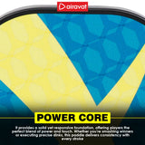 Airavat Prix Pickleball Paddle | Fiberglass Surface & Polymer Core | Multi/Teal Color | Single Paddle | ProBadminton.in