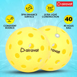 Airavat Prix Pickleball Set - 2 Paddles, 2 Balls, Carry Bag in Assorted Colour | ProBadminton.in