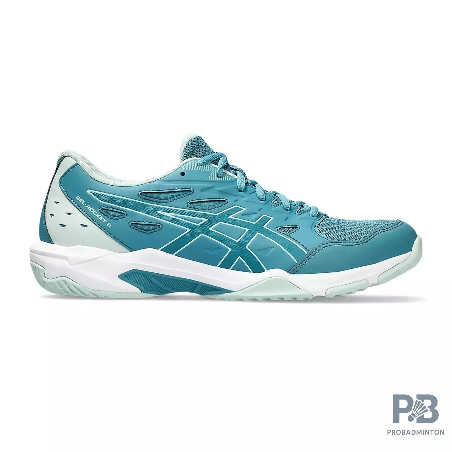 ASICS GEL ROCKET 11 INDOOR SHOES (BLUE TEAL/PALE MINT) - Probadminton
