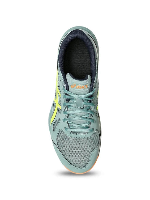 Asics UPCOURT 6 Indoor Court Shoe (Celadon / Safety yellow)