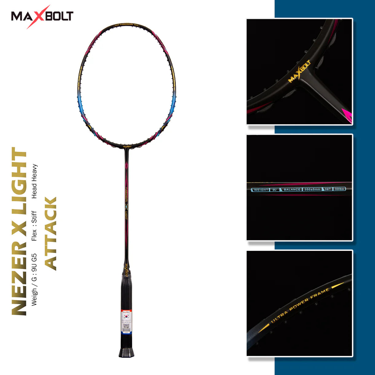 Maxbolt Nezer X Light badminton racket – probadminton.in
