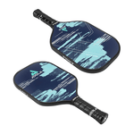 Angle shot highlighting the carbon fiber construction of Joola Seneca CDS 16mm paddle - probadminton.in