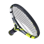 Babolat Pure Aero (Babolat Pure Aeros) displayed alongside other Babolat rackets, featuring its unique spin machine technology.