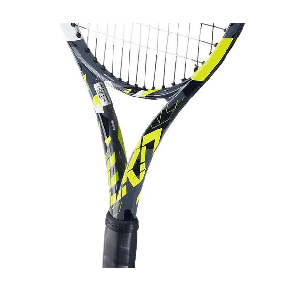Babolat Pure Aero (Babolat Pure Aero Racquet) on a tennis court, ready for explosive performance and unparalleled spin.