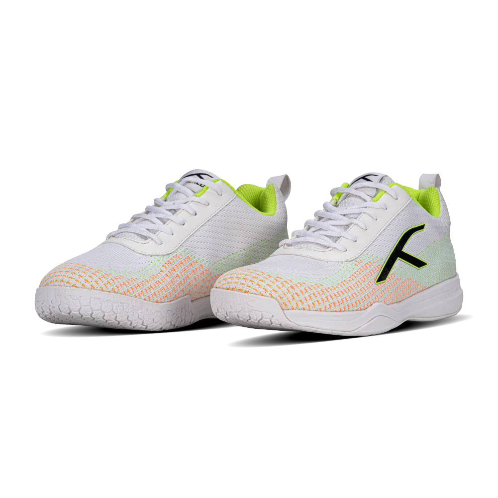 Hundred Blade Lite Badminton Shoe | White/Lime/Orange