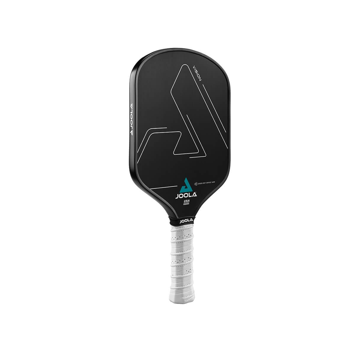 Jola Vision CGS 16mm Pickleball Paddle with a pickleball in action - probadminton.in