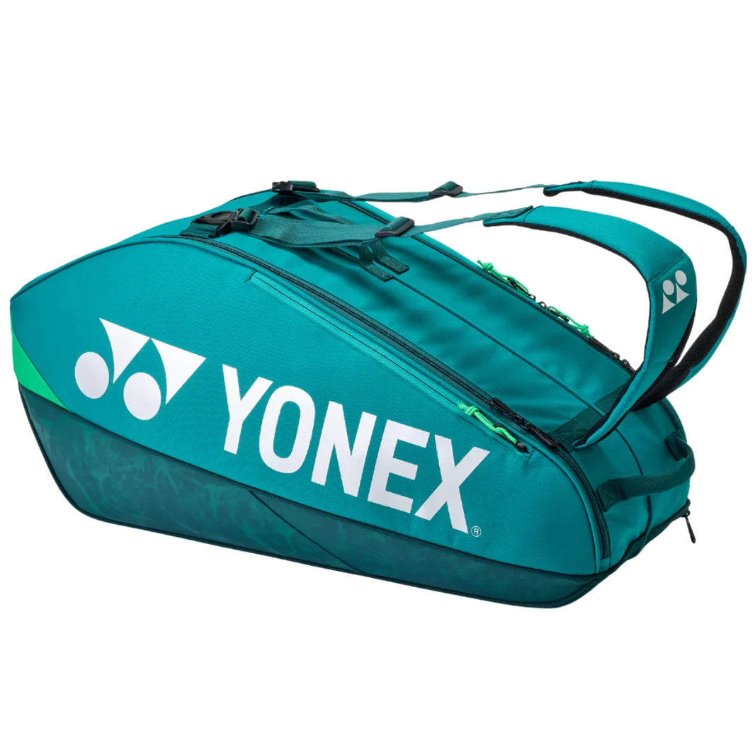 Yonex BA92426EX BT6 Pro Badminton Racket Bag Green – Astrox 99 Pro 3rd Gen Edition, 6 racquet capacity with thermal guard and shoe compartment