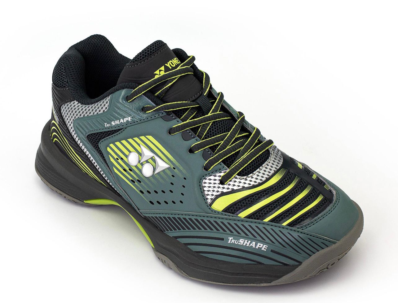 YONEX Kiwami Tru Cushion Non-Marking Badminton Shoes (Moon Mist/ Pewter / Light Lime)