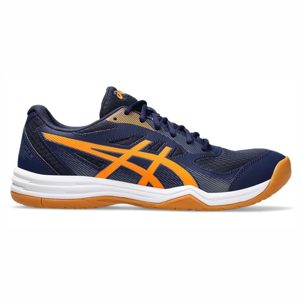 Asics UPCOURT 5 Indoor Court Shoe (Pea Coat/Shocking orange)