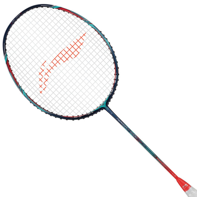A close-up shot of the Li-Ning Aeronaut 9000's frame, specifically highlighting the unique air-stream channel design. The image emphasizes the technological details of the racket head that reduce air resistance.

A close-up shot of the Li-Ning Aeronaut 9000's frame, specifically highlighting the unique air-stream channel design. The image emphasizes the technological details of the racket head that reduce air resistance.


