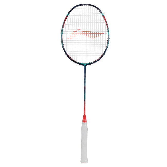 A full, high-quality image of the Li-Ning Aeronaut 9000 badminton racket in a head-on view, showcasing its sleek design, frame shape, and primary color scheme. The Li-Ning logo and product name are clearly visible on the strings.