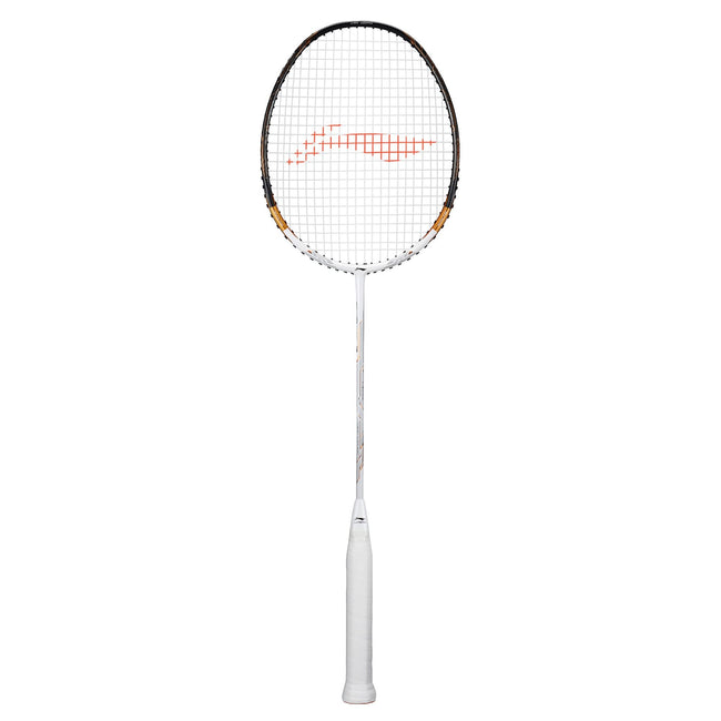Alt Text: Li-Ning Tectonic 7 badminton racquet in action, showing a player mid-smash. Discover this racquet at probadminton.in.
