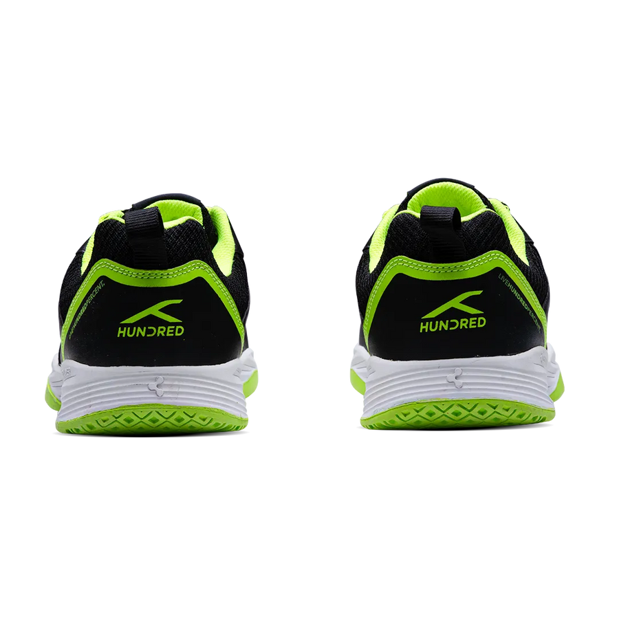 Hundred court shield  Badminton Shoes black/lime/white