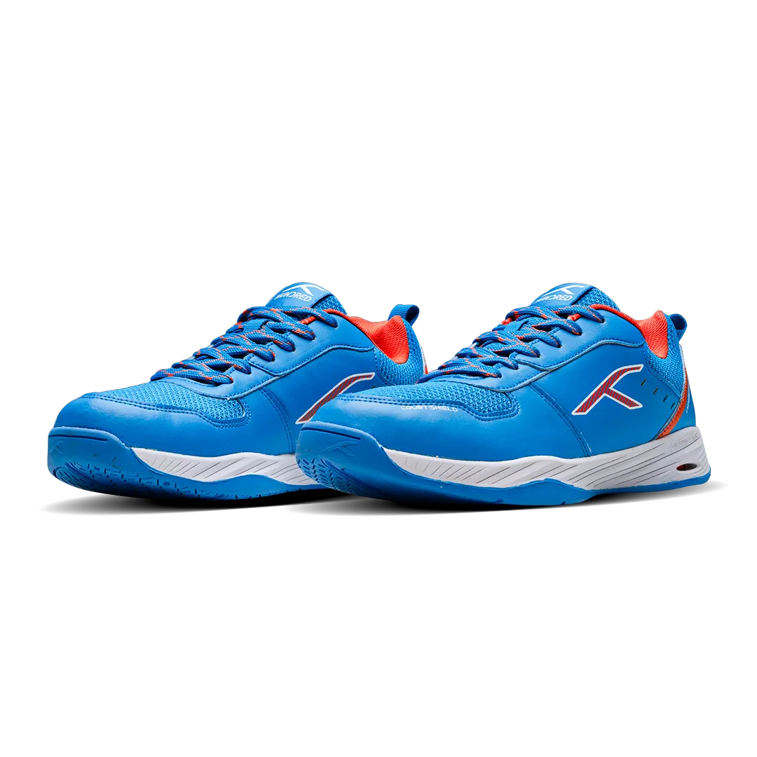 Hundred court shield  Badminton Shoes blue/orange/white