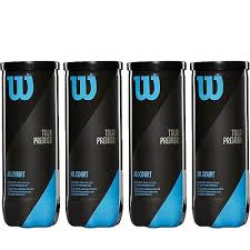 Wilson Tour Premier Tennis Balls | 3-Ball Can, 12-Ball (4 Cans), 72-Ball Carton | All-Court Play | ProBadminton.in