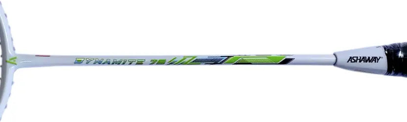 Ashaway Dynamite 75 racket head, showing the carbon graphite frame.

