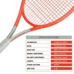 "Head Radical Lite 2021 raket 16x19 string pattren for spin and power - ProBadminton.in"