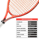 HEED Radical 21 kids racket with Damp+ vibraion control