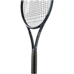 Had Gravity MP 2023 (295g unstrung) tennis racquet lying on a tennis court, ready for a match focused on pro-level control. ProBadminton.in.