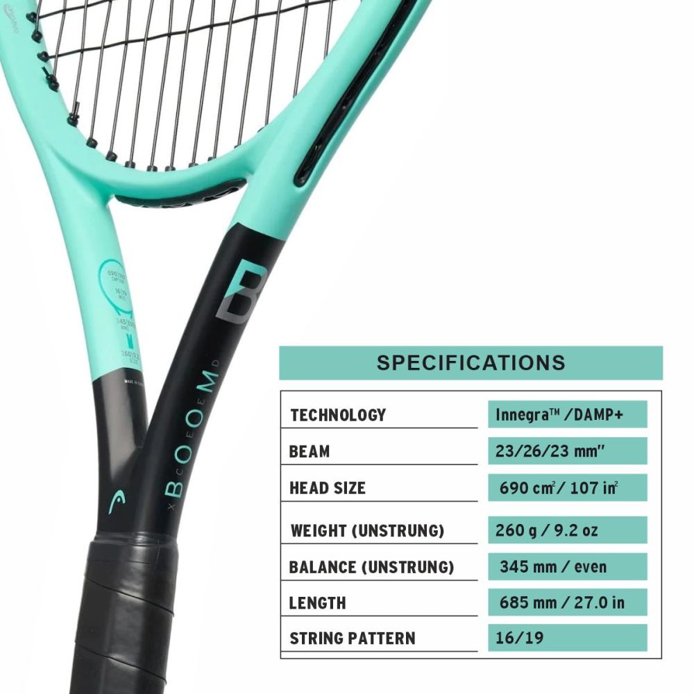 Hed IG Boom Exceed tennis racket, lightweight 260g, ProBadminton.in

