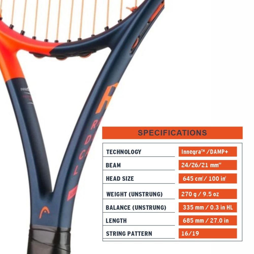Hed IG Radikal Xceed tennis racket, premium performance, ProBadminton.in

